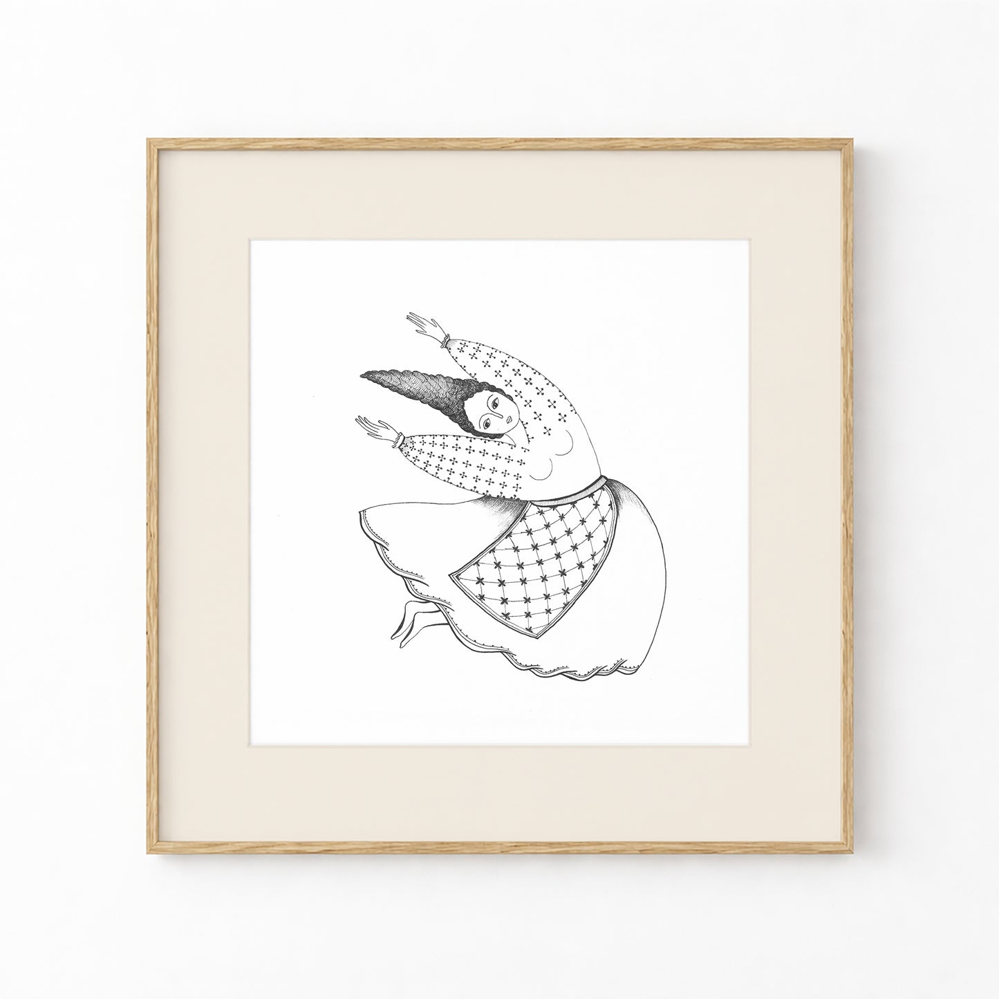 Romanian Folk Art Print, Tale ink Series