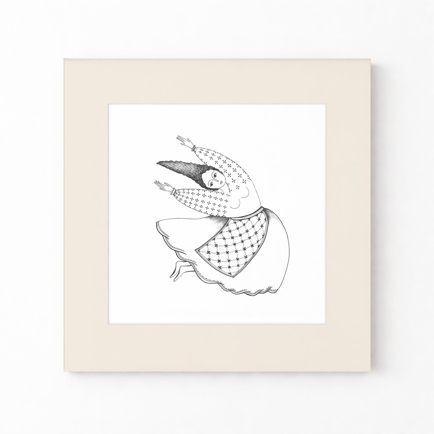Romanian Folk Art Print, Tale ink Series