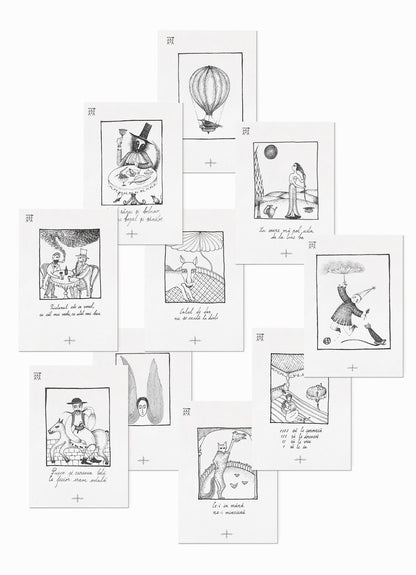 Illustrated Postcards,  Collection of Romanian Proverbs, Set of 20 pieces in a box