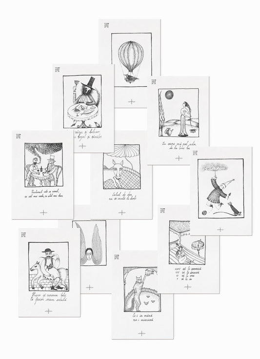 Single Illustrated Postcard, Collection of Romanian Proverbs