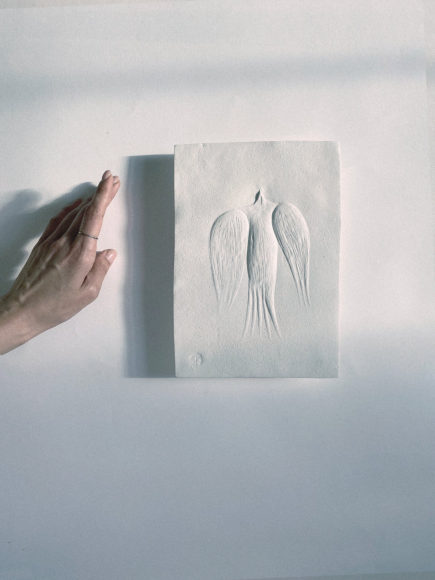Ceramic Wall Bird Basorelief