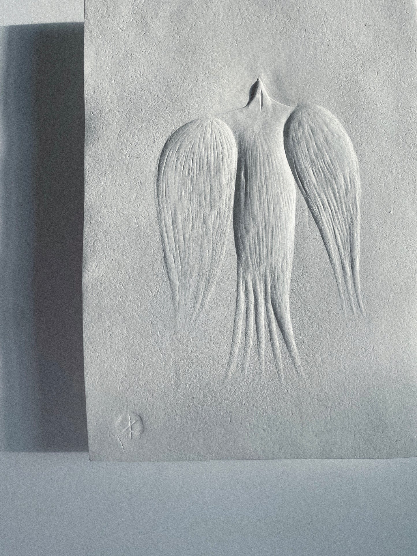 Ceramic Wall Bird Basorelief