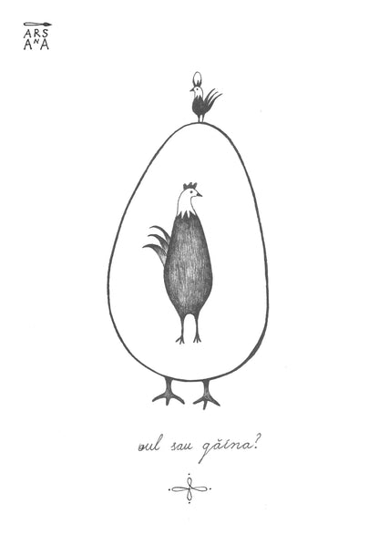 Single Illustrated Postcard, Collection of Romanian Proverbs