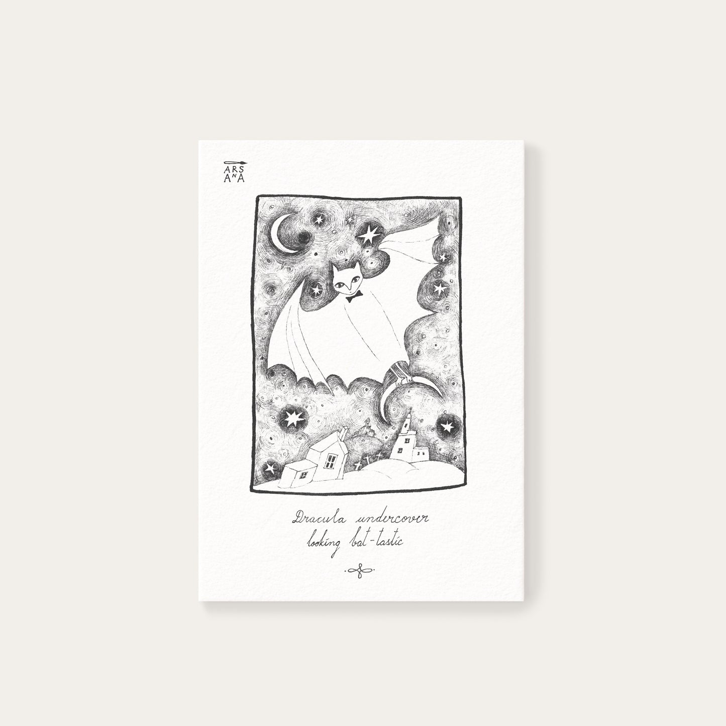 Funny Postcard, Looking Bat-tastic, Count Dracula Series, A6