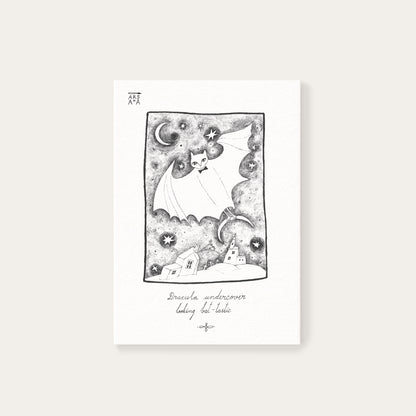 Funny Postcard, Looking Bat-tastic, Count Dracula Series, A6