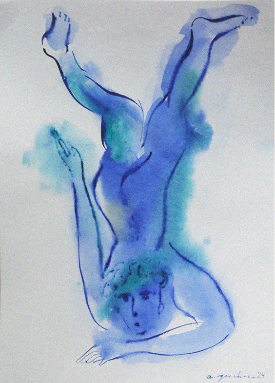 Man on a hand