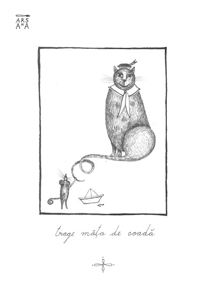 Single Illustrated Postcard, Collection of Romanian Proverbs