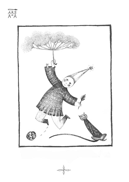 Single Illustrated Postcard, Collection of Romanian Proverbs
