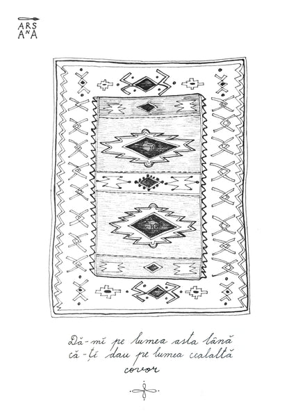 Single Illustrated Postcard, Collection of Romanian Proverbs