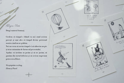 Illustrated invitation, set of 10