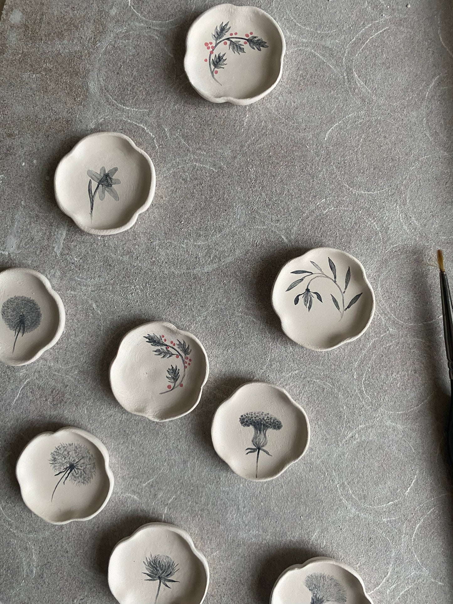 Porcelain Earrings. 12 Months Collection