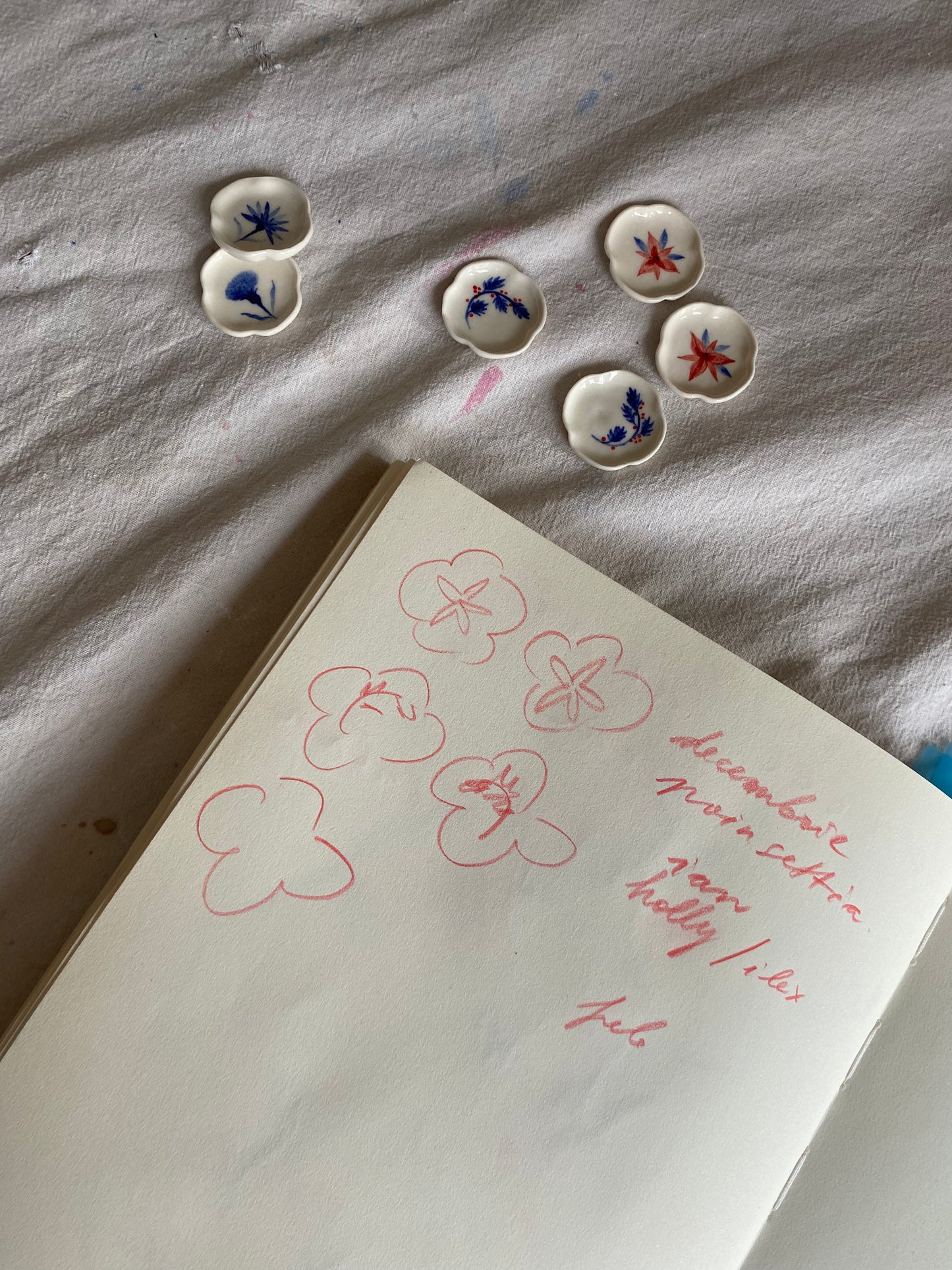 Porcelain Earrings. 12 Months Collection