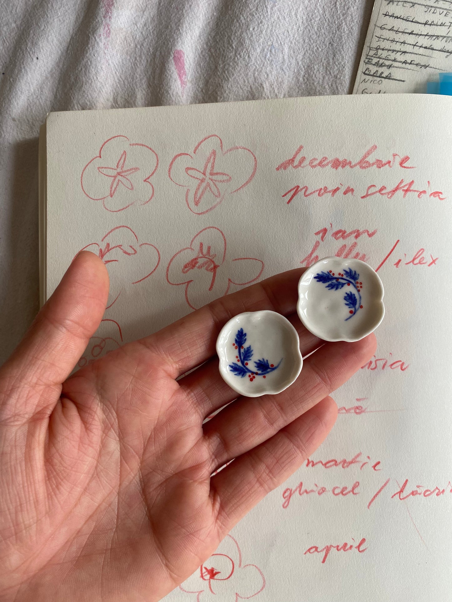 Porcelain Earrings. 12 Months Collection