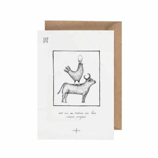 Azi un ou, mâine un bou (despre progres), Colecția Proverbe Românești Ilustrate