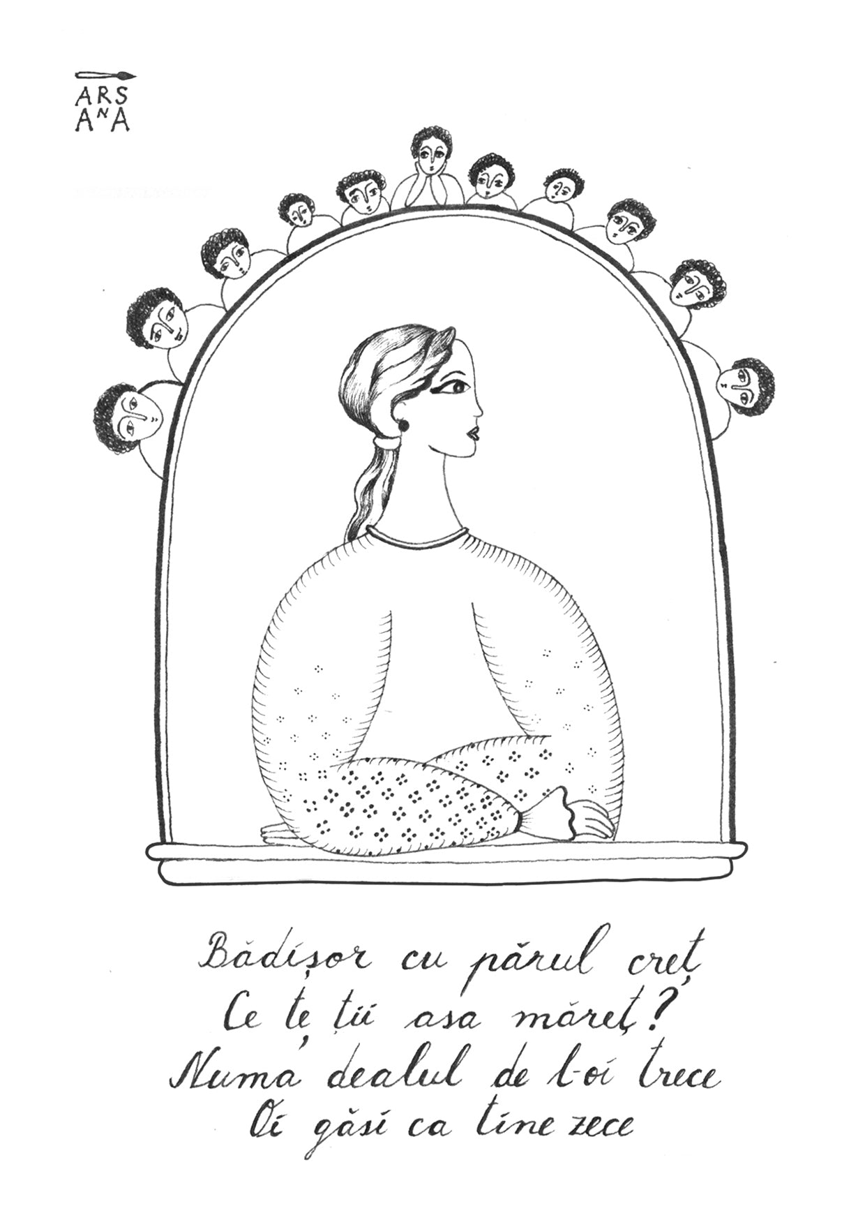 Bădișor cu părul creț Ce te ții așa măreț? Numa dealul de l-oi trece Oi găsi ca tine zece, Colecția Proverbe Românești Ilustrate