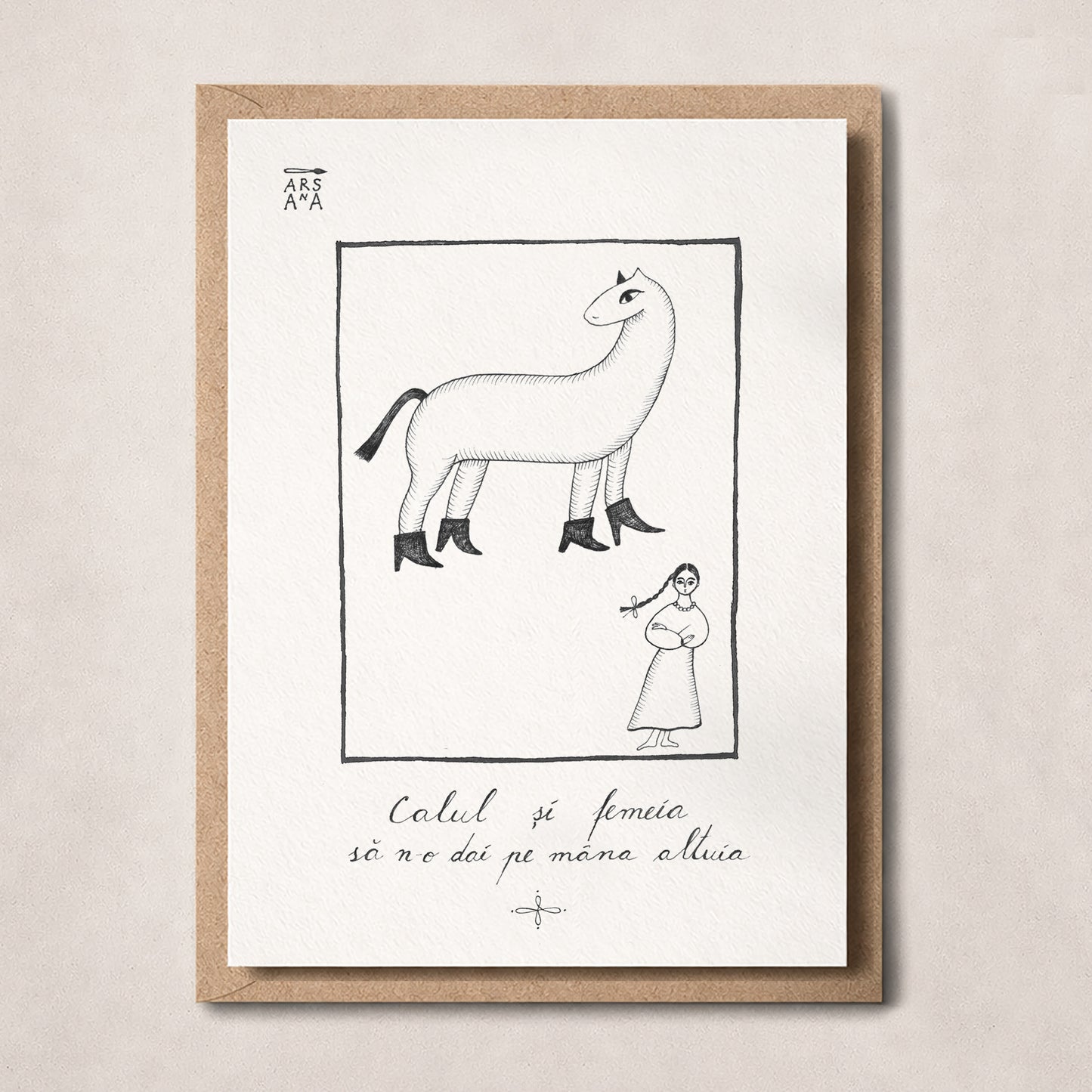 Calul și femeia să n-o dai pe mâna altuia, Colecția Proverbe Românești Ilustrate