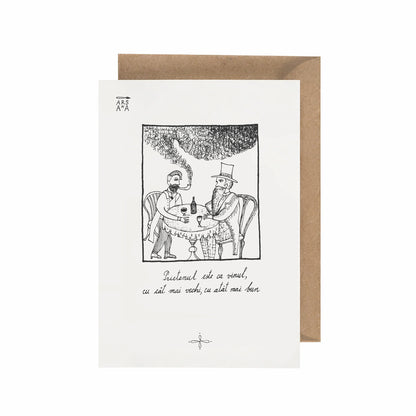 Prietenul este ca vinul, cu cât mai vechi, cu atât mai bun, Colecția Proverbe Românești Ilustrate