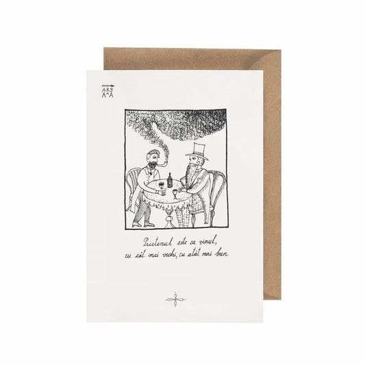 Prietenul este ca vinul, cu cât mai vechi, cu atât mai bun, Colecția Proverbe Românești Ilustrate