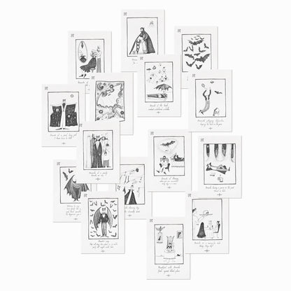 Set of 15, the whole collection, Count Dracula Series, A6, with Envelope