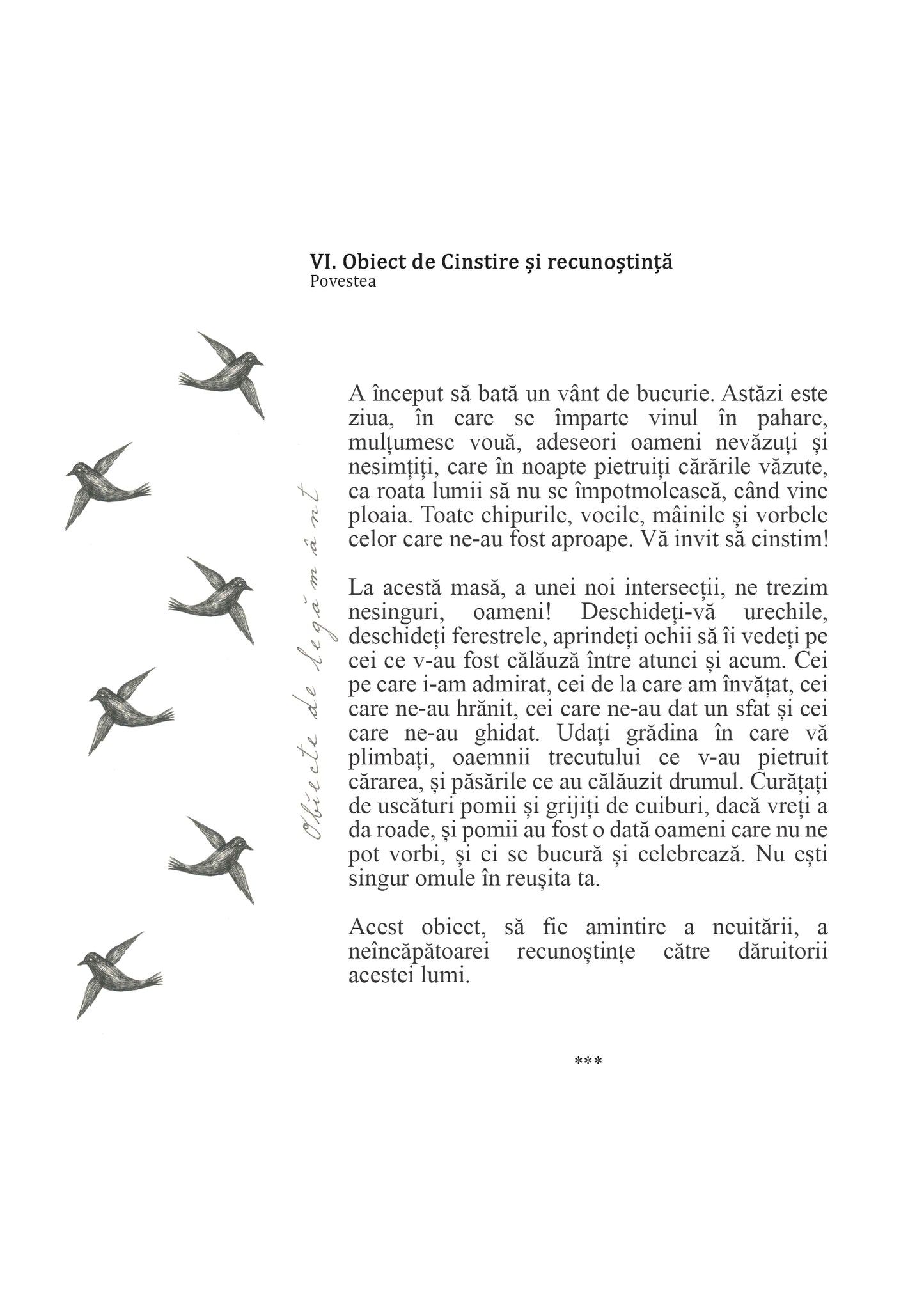 VI. Object of Gratitude and Appreciation, Objects of Covenant Collection