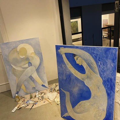 Lovers, oil painting