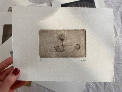 Man with the seed of a tree