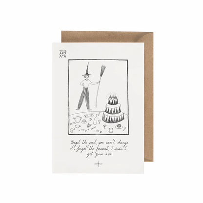 Birthday & Funny Postcard, Forget the present, A6, with Envelope