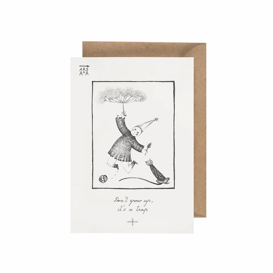 Funny & Birthday Postcard, Don’t Grow Up It’s a Trap, A6, with Envelope