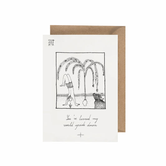 Encouragement & Life Change Postcard, My World Turned Upside Down, A6, with Envelope