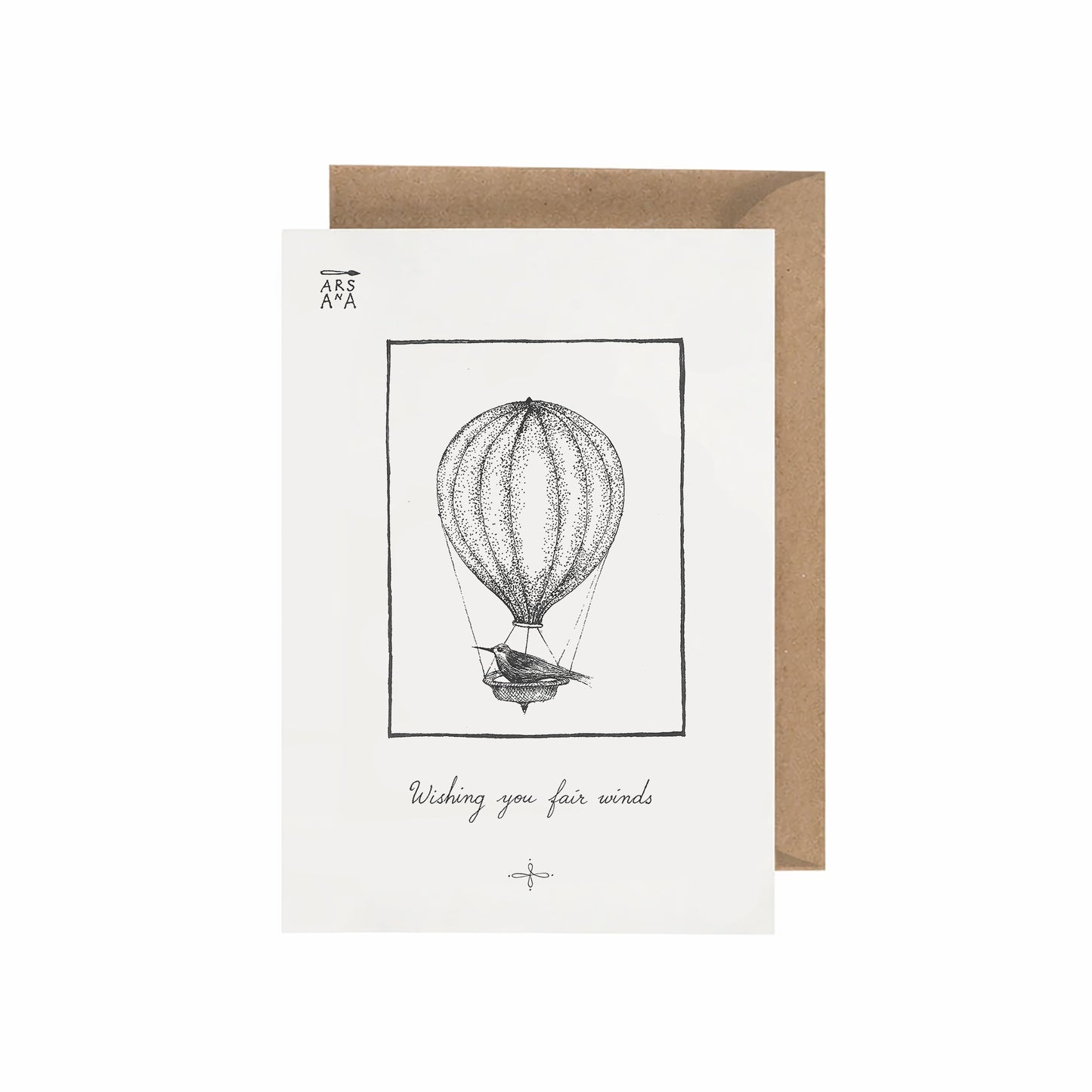 Farewell & Goodby Postcard, Wishing You Fair Winds, A6, with Envelope