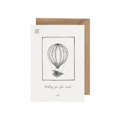 Farewell & Goodby Postcard, Wishing You Fair Winds, A6, with Envelope