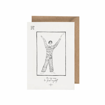 New Beginnings & Self-Discovery Postcard, On My Way to Find Myself, A6, with Envelope