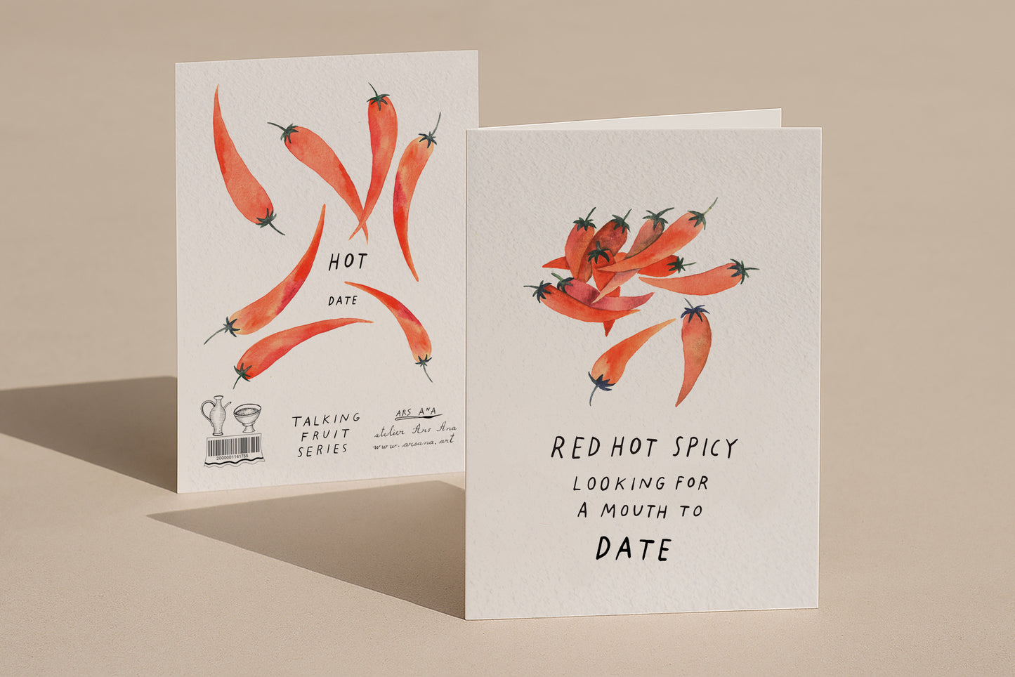 Red Hot and Looking for a Date, A6, with Envelope