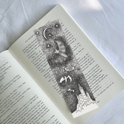 Gothic Bookmark, Illustrated Literary Gift for Book Lovers