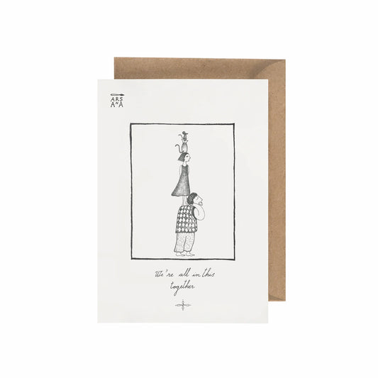 Friendship & Support Postcard, We’re All in This Together, A6, with Envelope