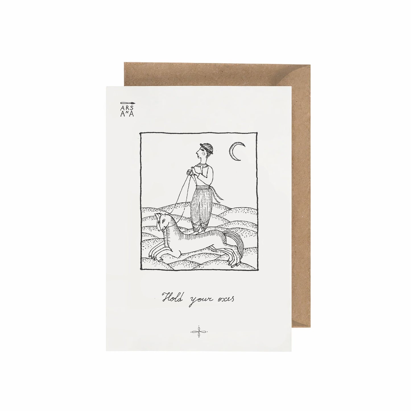 Farewell & Adventure Postcard, Hold Your Oxes, A6, with Envelope