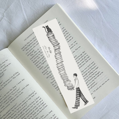 Librarian Bookmark, Illustrated Literary Gift for Book Lovers