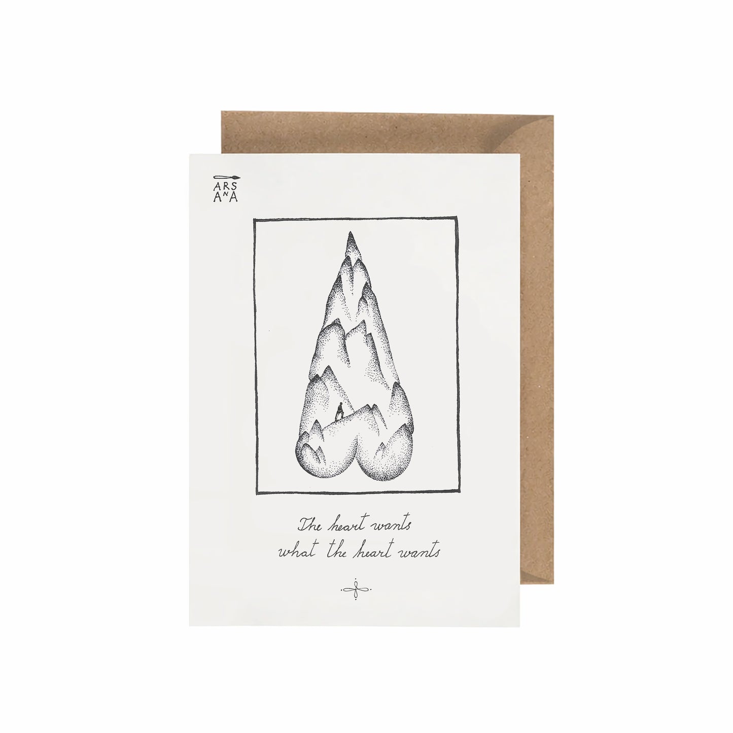 Love & Self-discovery Postcard, The Heart Wants What the Heart Wants, A6, with Envelope