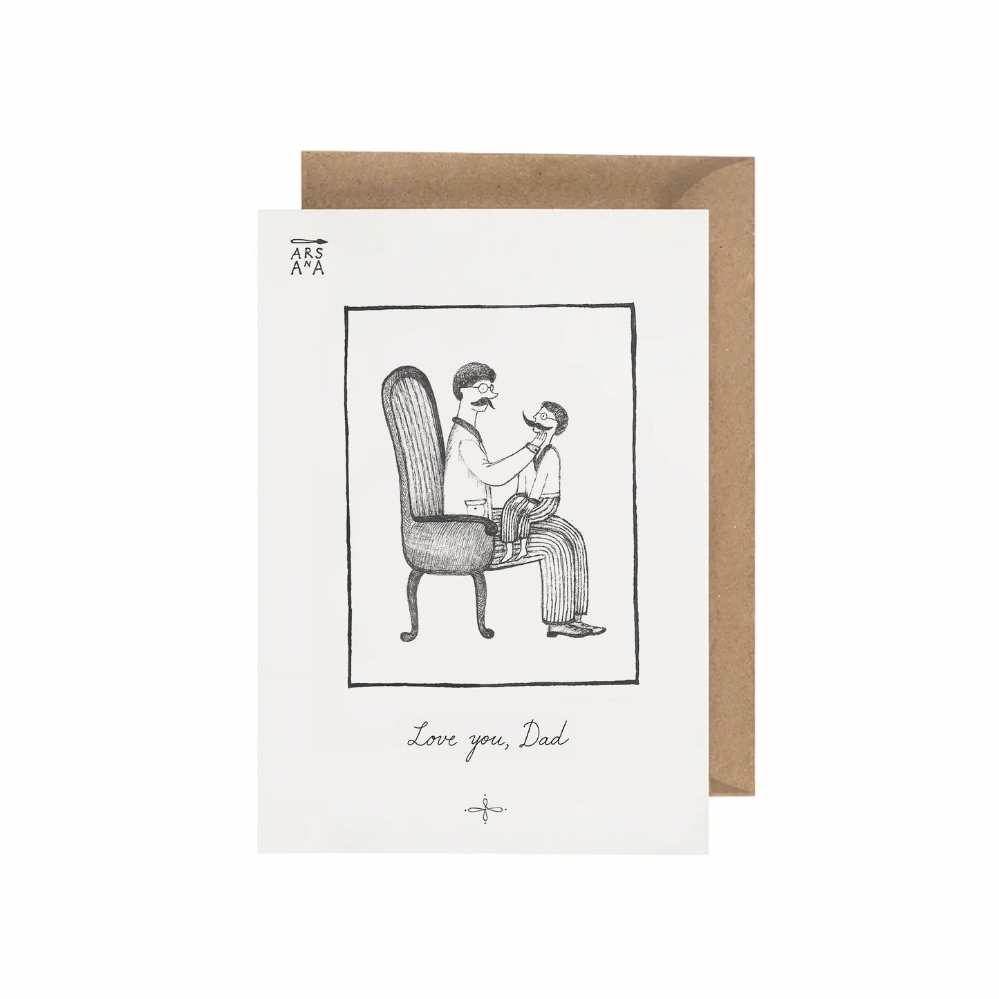Father’s Day & Love Postcard, Love You Dad, A6, with Envelope