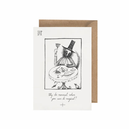 Magical life & Funny encouragement Postcard, Why Be Normal When You Can Be Magical, A6, with Envelope