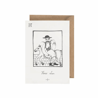 Whimsical & Everyday Postcard, Horse Star, A6, with Envelope