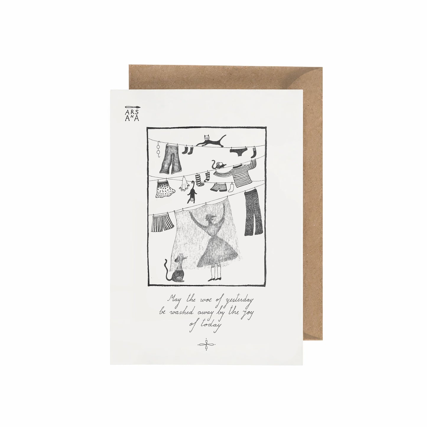 Healing & Thinking of You Postcard, The joy of today, A6, with Envelope