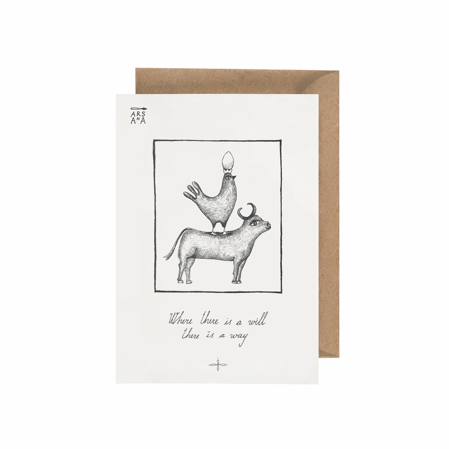 Encouragement & Friendship Postcard, Where There Is a Will There Is a Way, A6, with Envelope