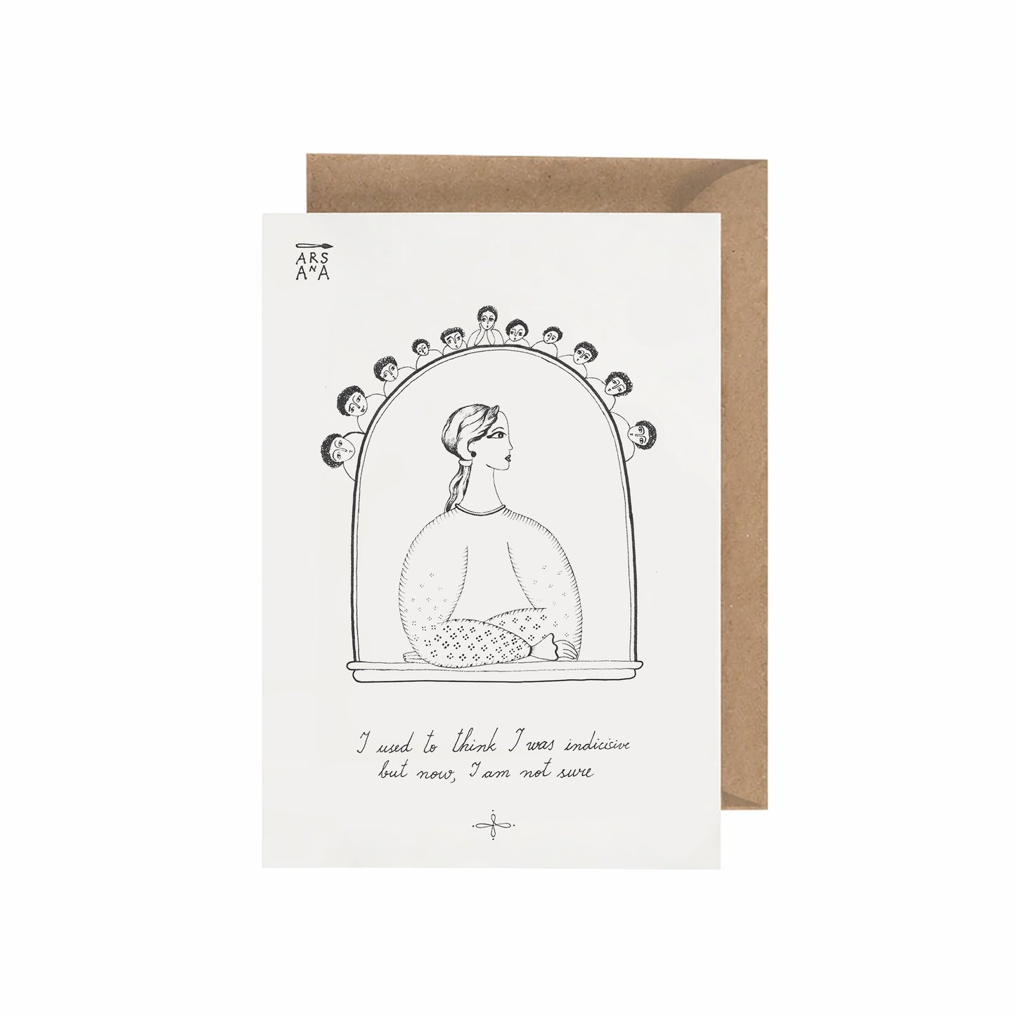 Funny & Dating Postcard, I Used to Think I Was Indecisive, A6, with Envelope