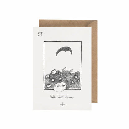 New Baby & Baby shower dreamy  Postcard, Hello, little dreamer, A6, with Envelope