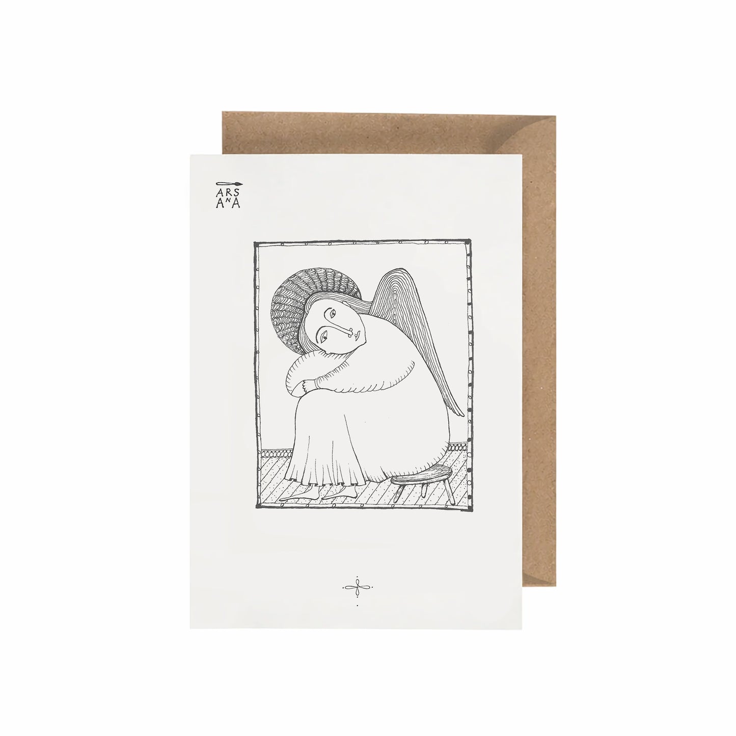 Sympathy & Thinking of You Postcard, Guardian Angel, A6, with Envelope