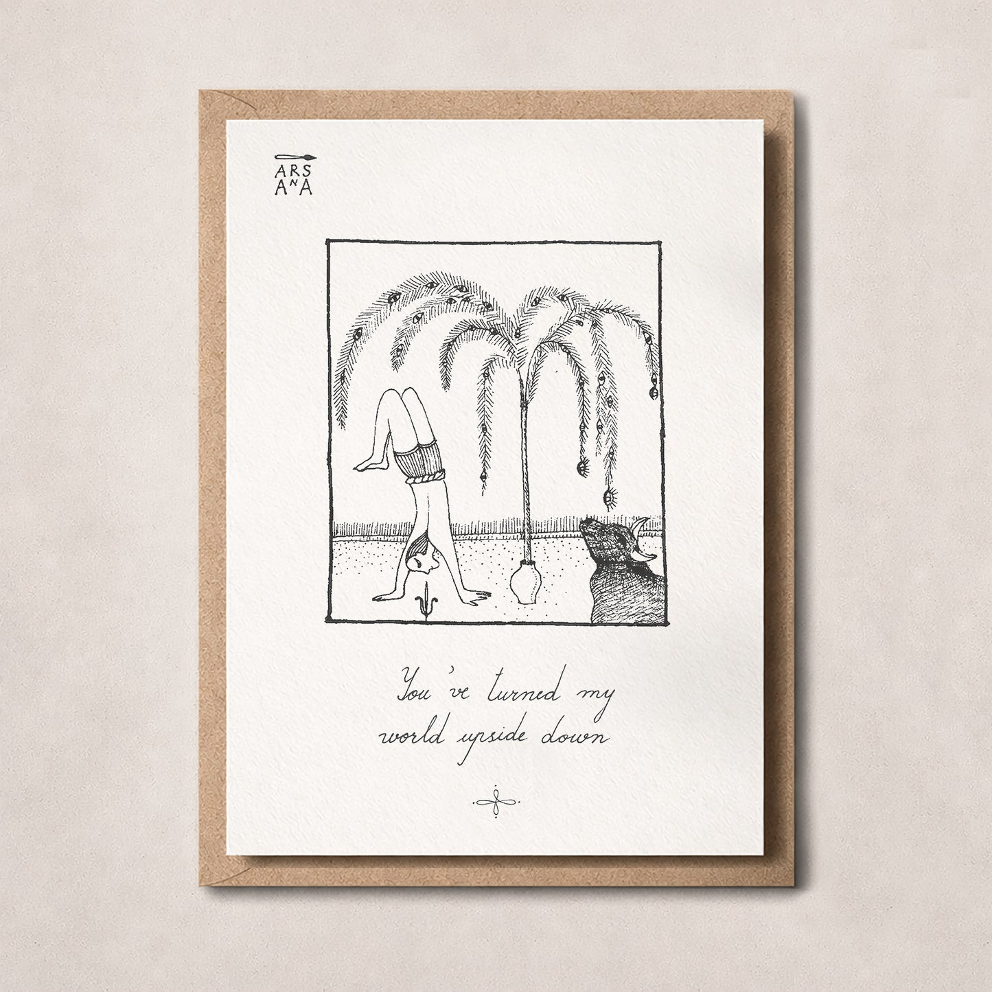 Encouragement & Life Change Postcard, My World Turned Upside Down, A6, with Envelope