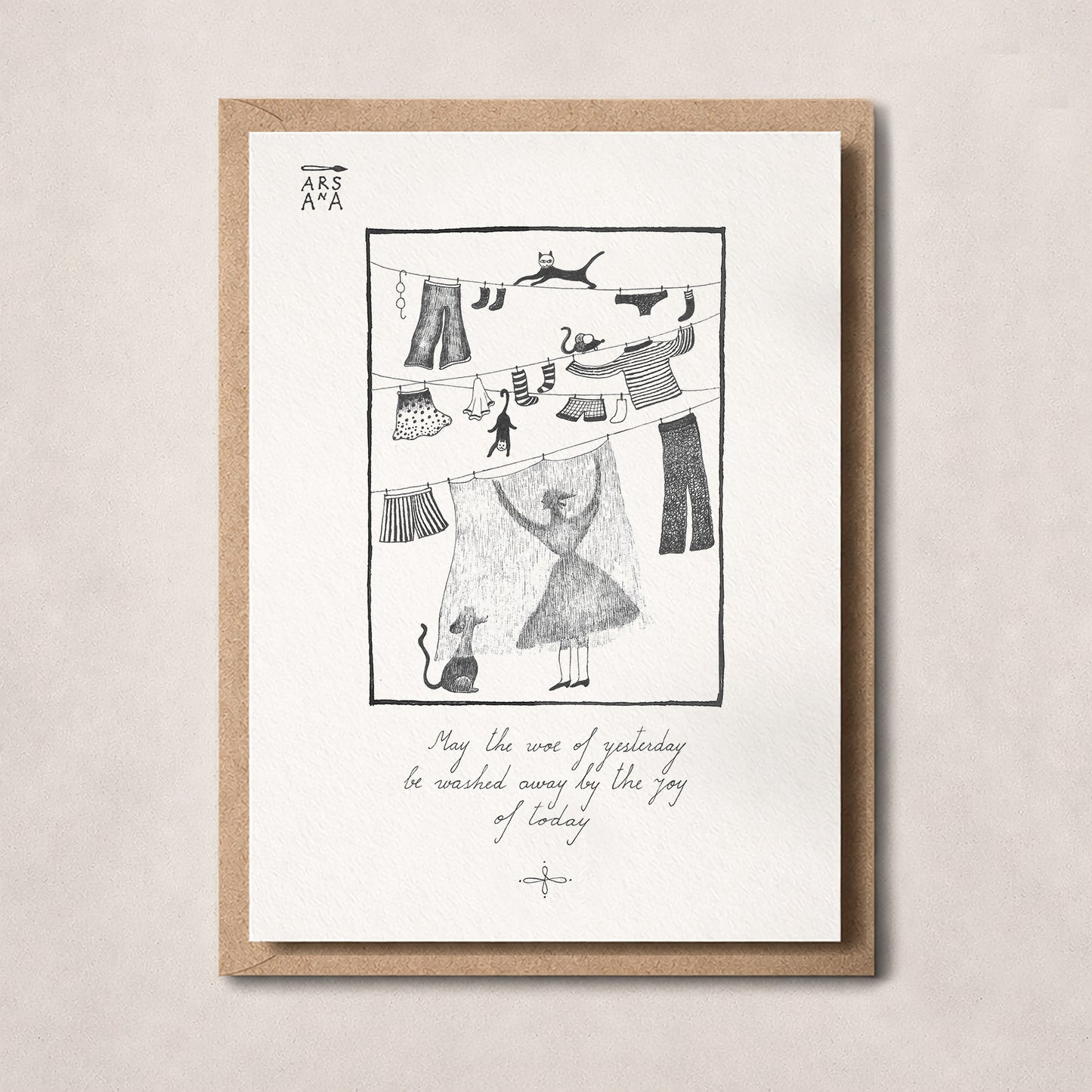 Healing & Thinking of You Postcard, The joy of today, A6, with Envelope