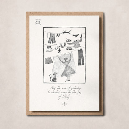Healing & Thinking of You Postcard, The joy of today, A6, with Envelope