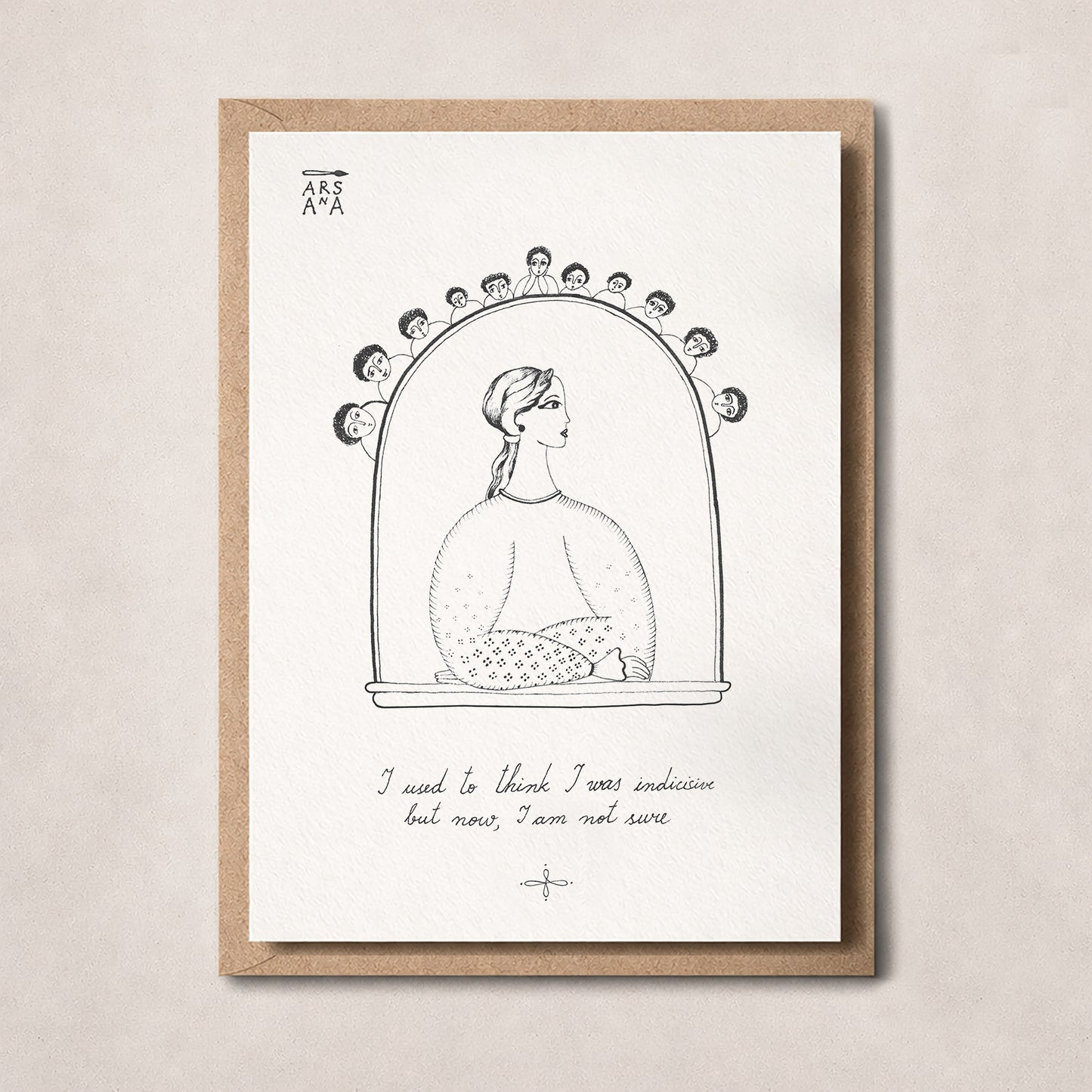 Funny & Dating Postcard, I Used to Think I Was Indecisive, A6, with Envelope